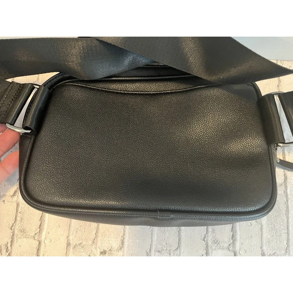 ayla & co Black Leather Belt Bag